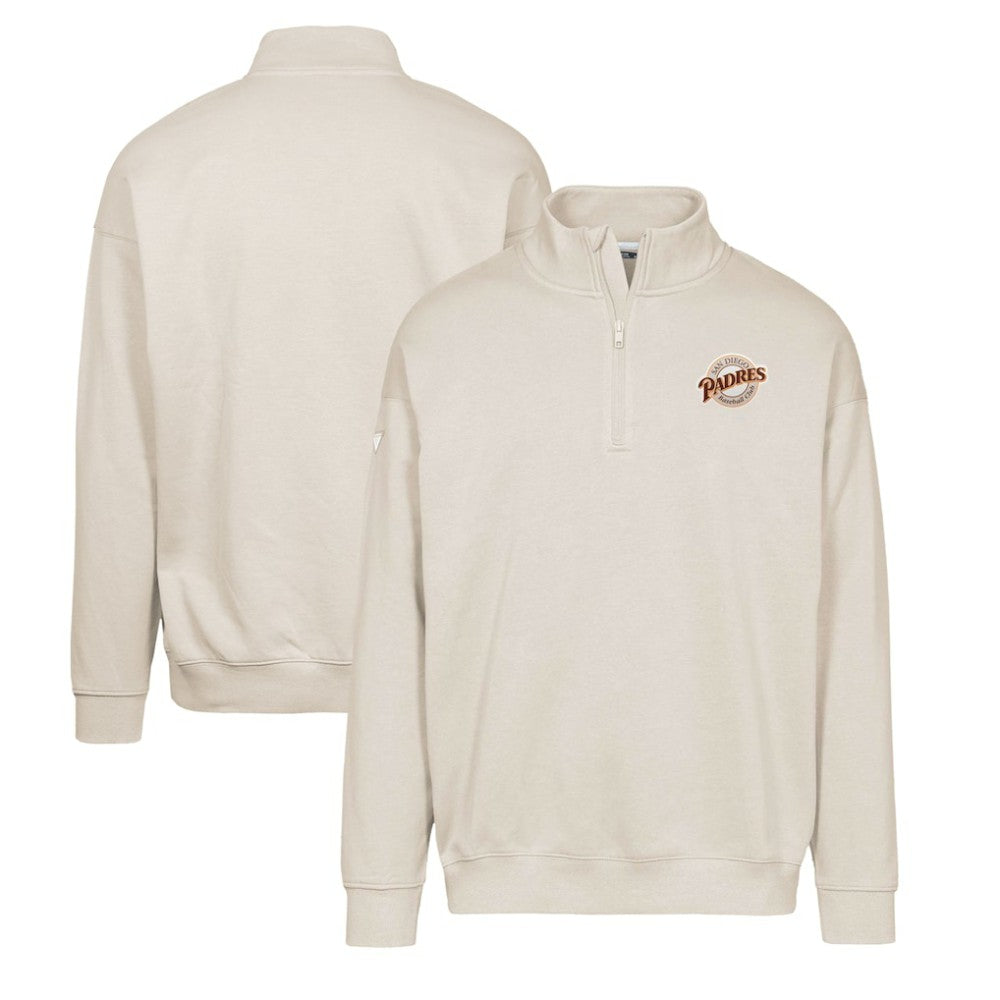 San Diego Padres Levelwear Murray Core Logo Quarter-Zip Pullover Top Khaki
