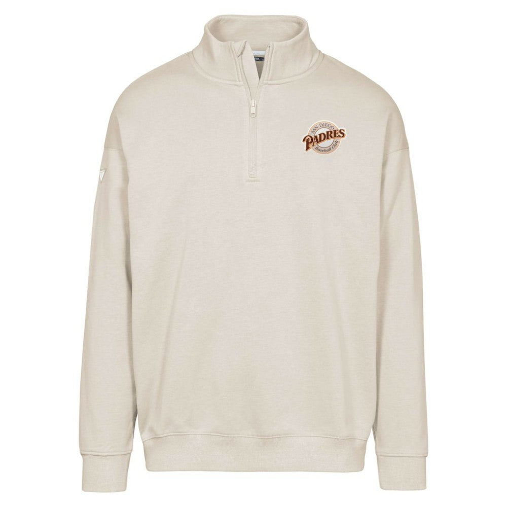 San Diego Padres Levelwear Murray Core Logo Quarter-Zip Pullover Top Khaki