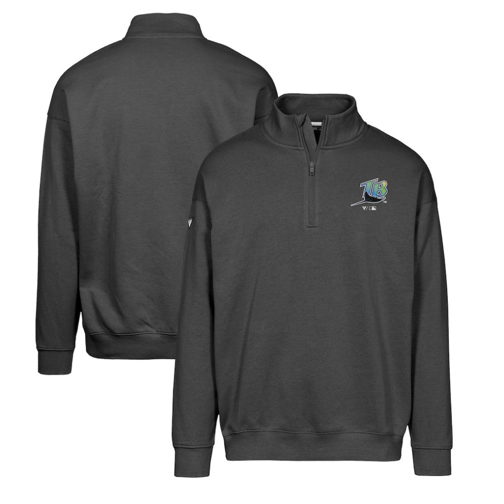 Tampa Bay Rays Levelwear Murray Core Logo Quarter-Zip Pullover Top Black