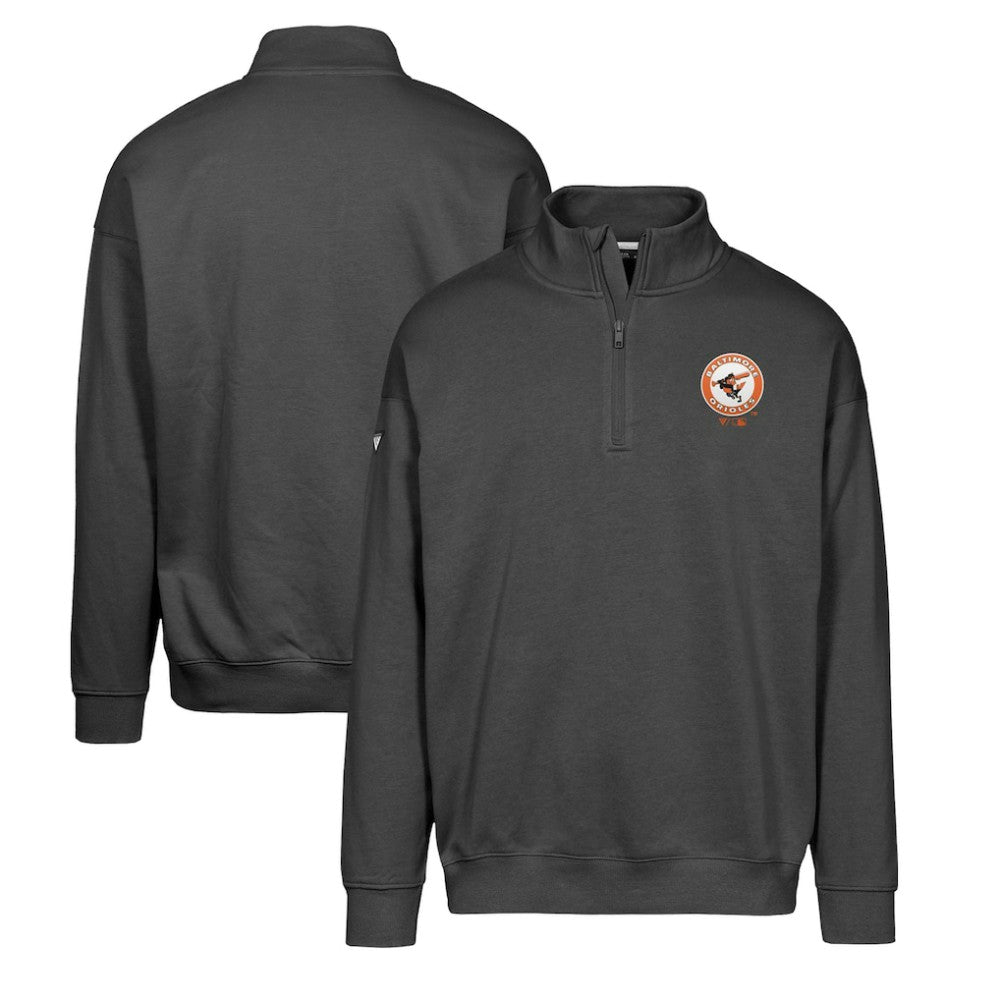 Baltimore Orioles Levelwear Murray Core Logo Quarter-Zip Pullover Top Black