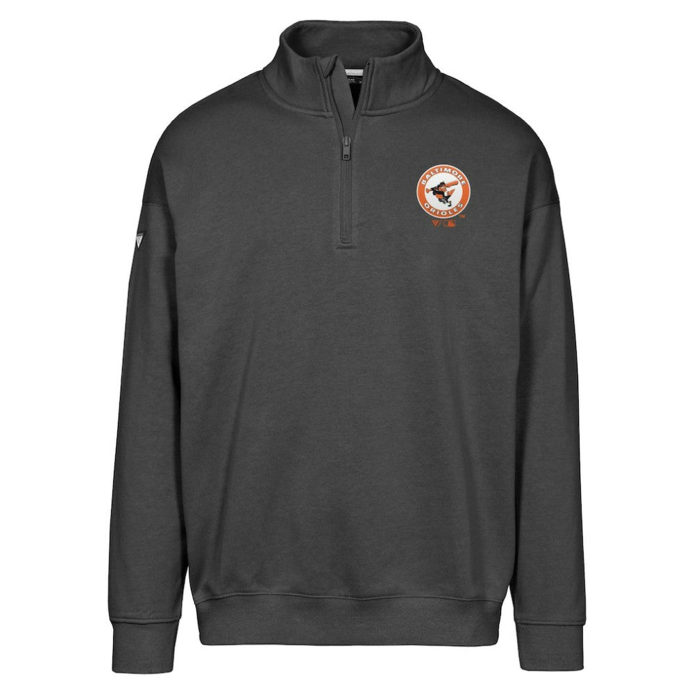 Baltimore Orioles Levelwear Murray Core Logo Quarter-Zip Pullover Top Black