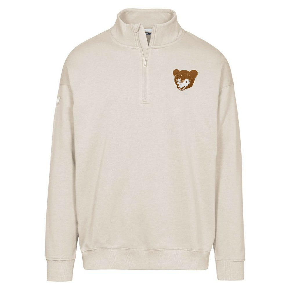 Chicago Cubs Levelwear Murray Core Logo Quarter-Zip Pullover Top Khaki
