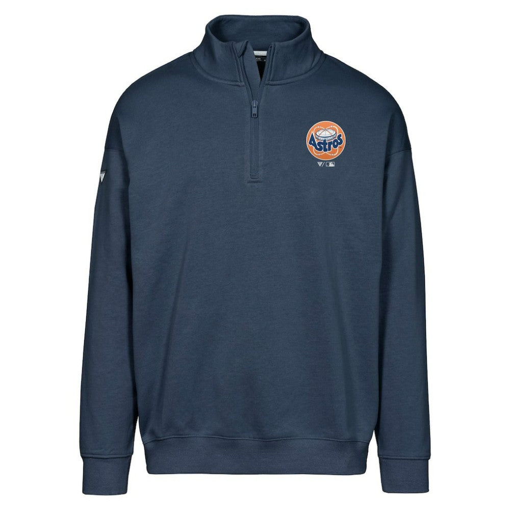 Houston Astros Levelwear Murray Core Logo Quarter-Zip Pullover Top Navy