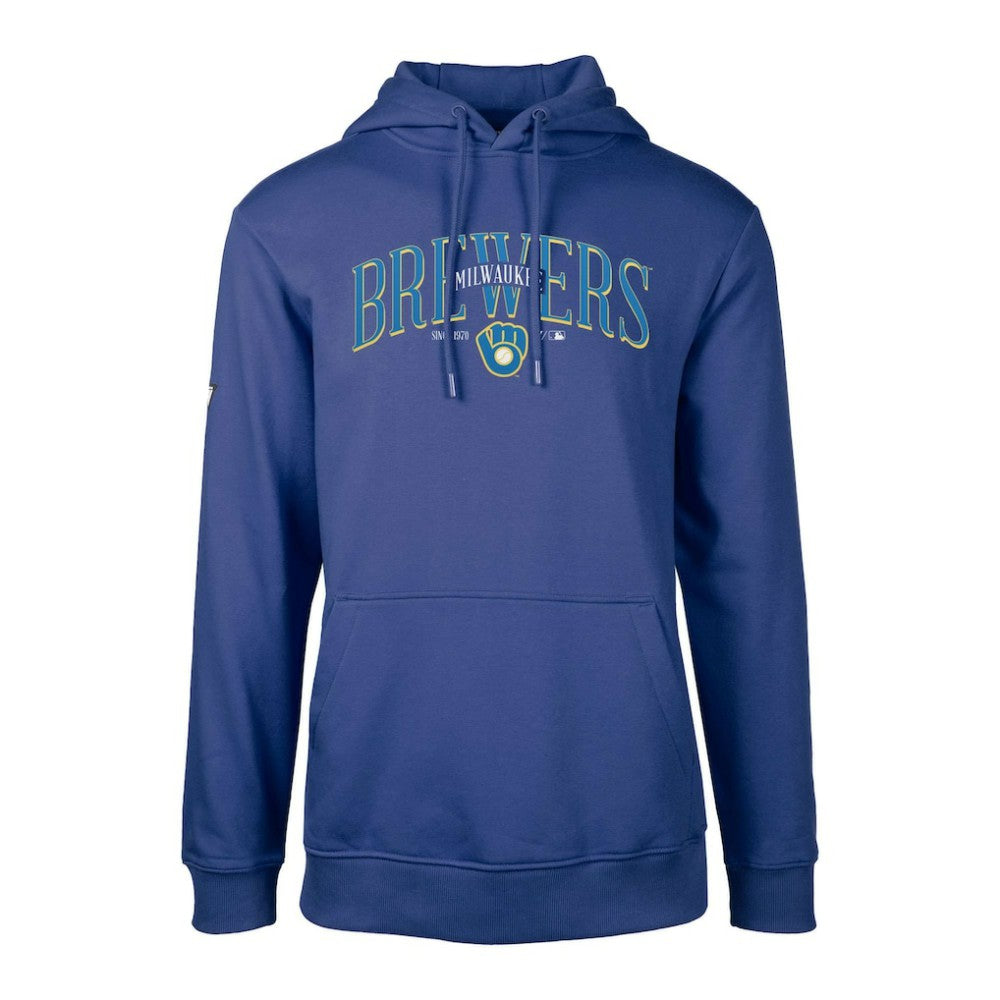 Milwaukee Brewers Levelwear Cooperstown Collection Podium Retro Spellout Pullover Hoodie Royal