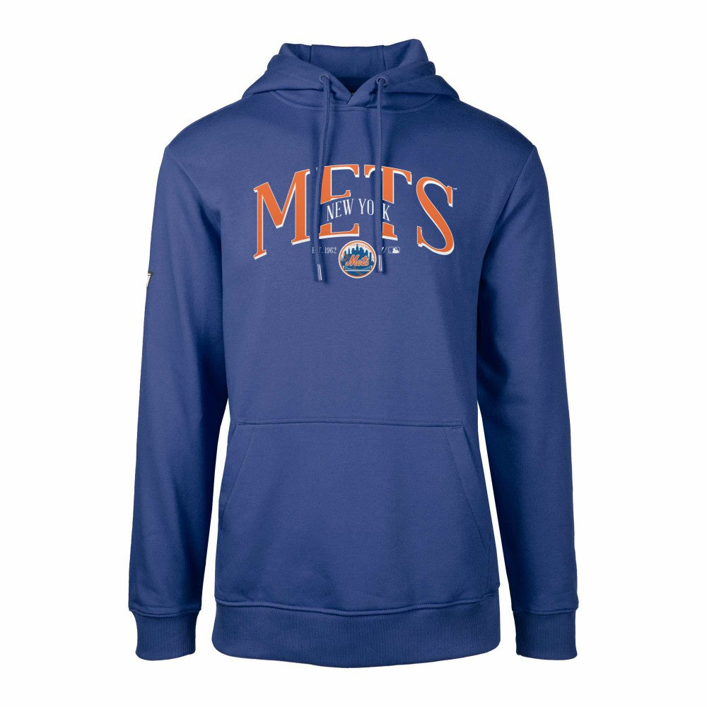 New York Mets Levelwear Cooperstown Collection Podium Retro Spellout Pullover Hoodie Royal