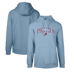 Philadelphia Phillies Levelwear Cooperstown Collection Podium Retro Spellout Pullover Hoodie Light Blue
