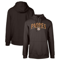 San Diego Padres Levelwear Cooperstown Collection Podium Retro Spellout Pullover Hoodie Brown