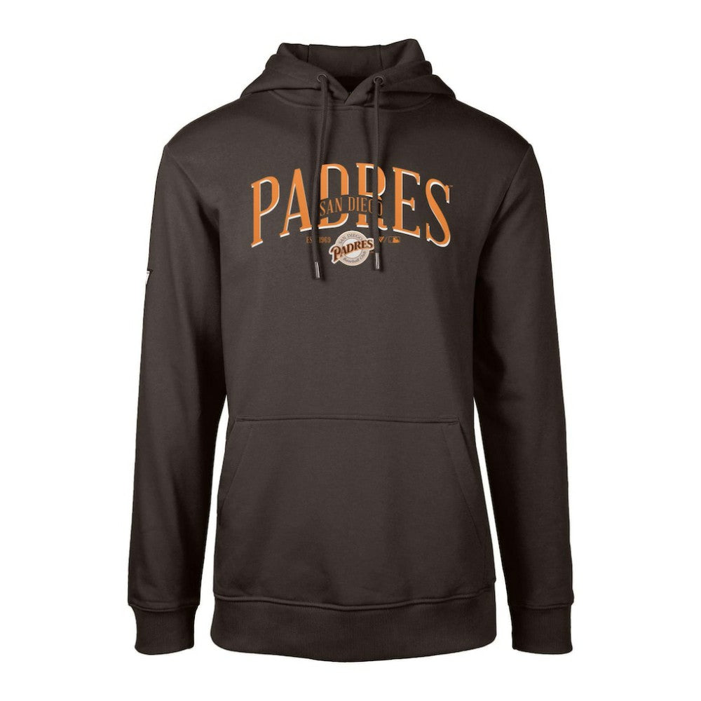 San Diego Padres Levelwear Cooperstown Collection Podium Retro Spellout Pullover Hoodie Brown