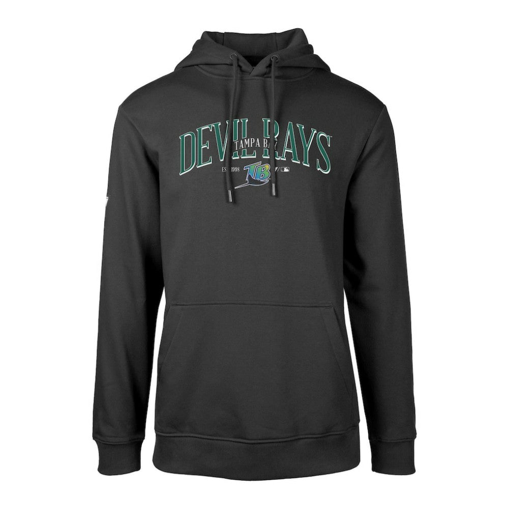 Tampa Bay Rays Levelwear Cooperstown Collection Podium Retro Spellout Pullover Hoodie Black