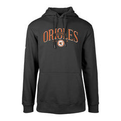 Baltimore Orioles Levelwear Cooperstown Collection Podium Retro Spellout Pullover Hoodie Black