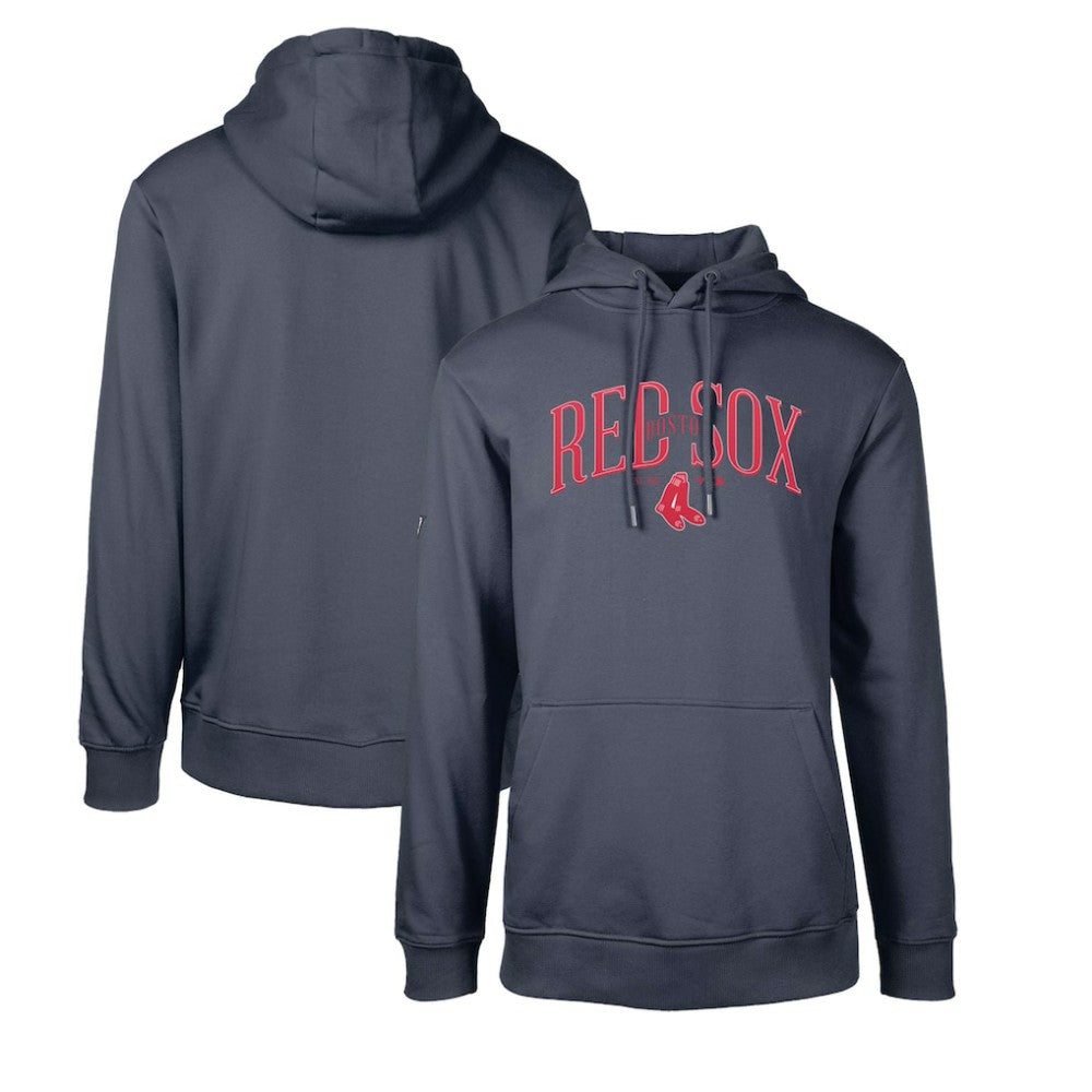 Boston Red Sox Levelwear Cooperstown Collection Podium Retro Spellout Pullover Hoodie Navy