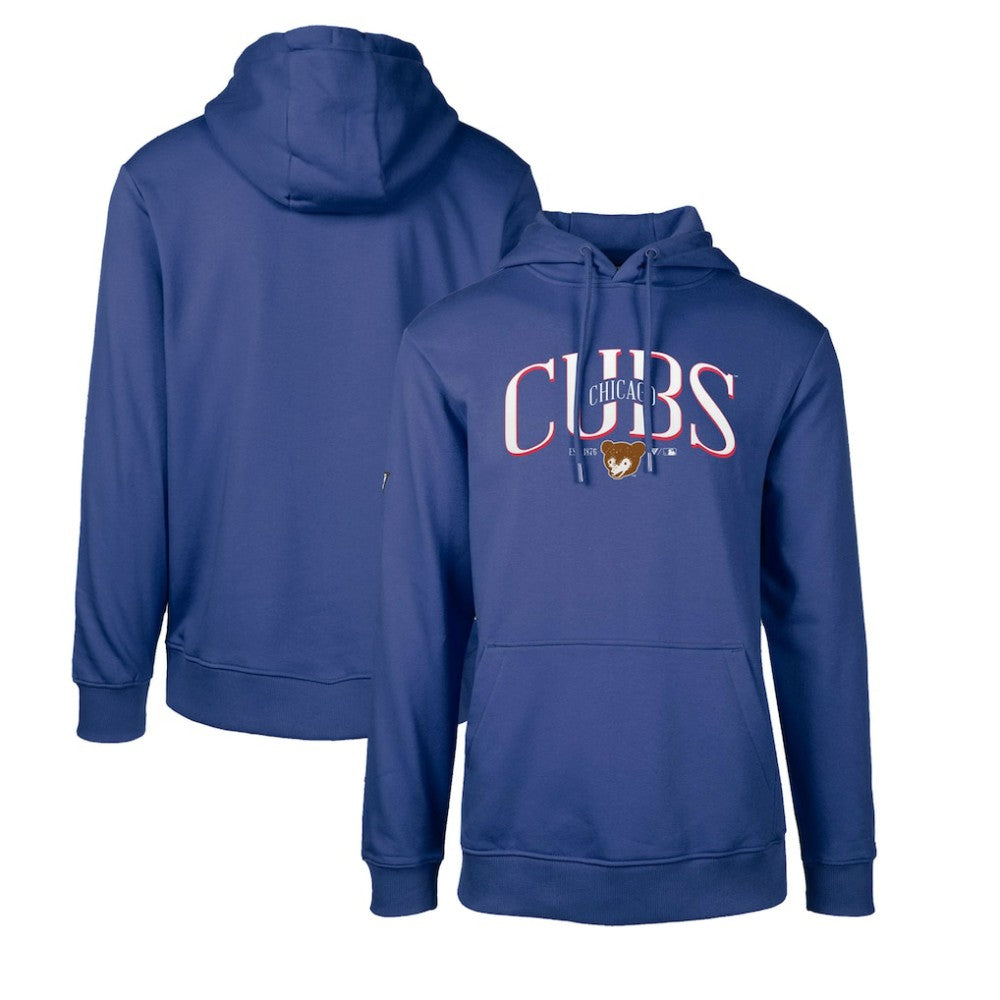 Chicago Cubs Levelwear Cooperstown Collection Podium Retro Spellout Pullover Hoodie Royal