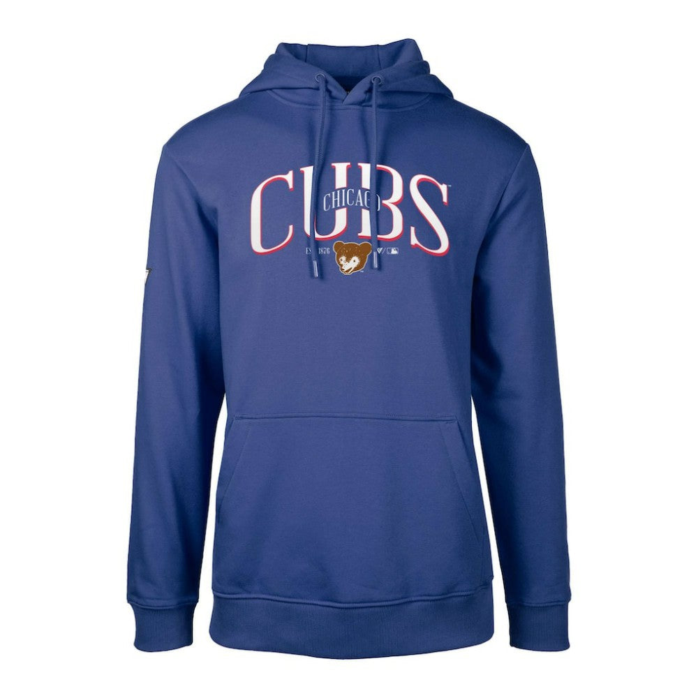 Chicago Cubs Levelwear Cooperstown Collection Podium Retro Spellout Pullover Hoodie Royal