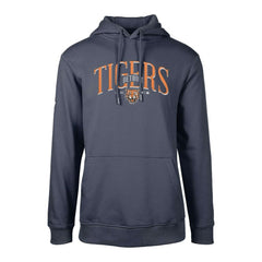 Detroit Tigers Levelwear Cooperstown Collection Podium Retro Spellout Pullover Hoodie Navy