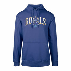 Kansas City Royals Levelwear Cooperstown Collection Podium Retro Spellout Pullover Hoodie Royal