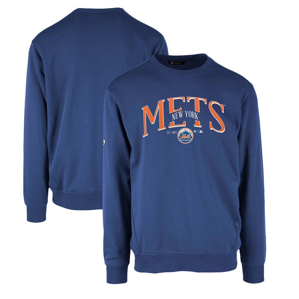 New York Mets Levelwear Zane Cooperstown Collection Retro Spellout Pullover Sweatshirt Royal