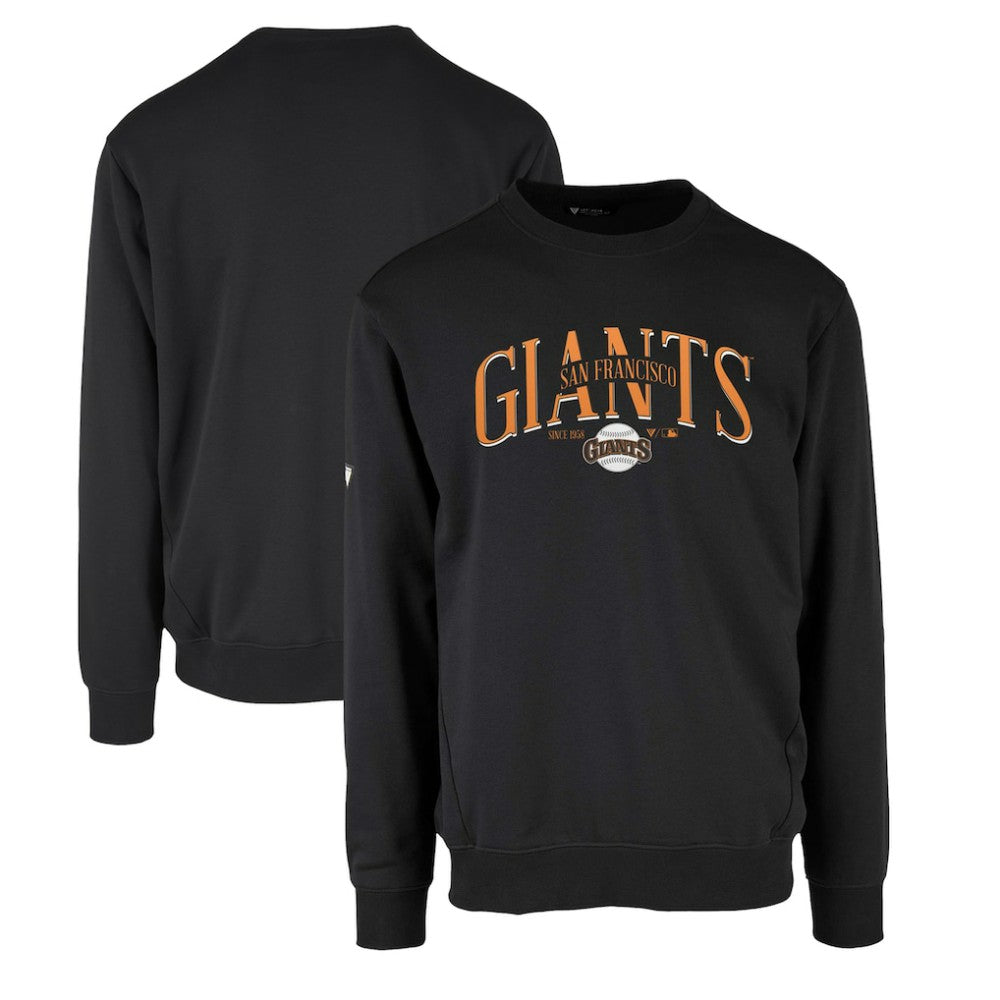 San Francisco Giants Levelwear Zane Cooperstown Collection Retro Spellout Pullover Sweatshirt Black