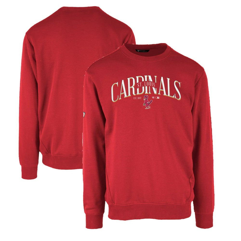 St. Louis Cardinals Levelwear Zane Cooperstown Collection Retro Spellout Pullover Sweatshirt Red