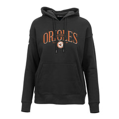 Baltimore Orioles Levelwear Women's Adorn Cooperstown Collection Retro Spellout Pullover Hoodie Black