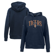 Detroit Tigers Levelwear Women's Adorn Cooperstown Collection Retro Spellout Pullover Hoodie Navy