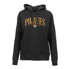 Pittsburgh Pirates Levelwear Women's Adorn Cooperstown Collection Retro Spellout Pullover Hoodie Black