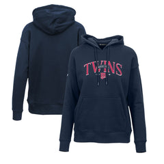 Minnesota Twins Levelwear Women's Adorn Cooperstown Collection Retro Spellout Pullover Hoodie Navy
