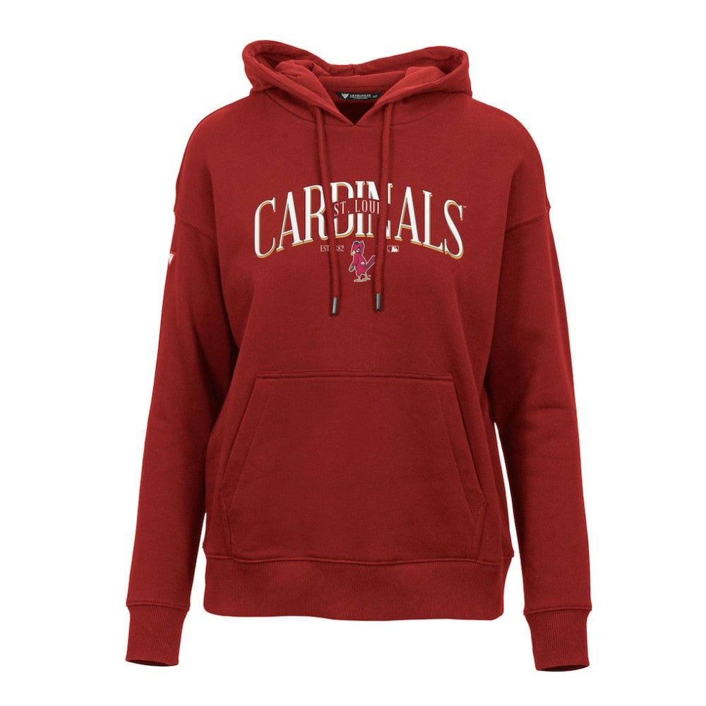St. Louis Cardinals Levelwear Women's Adorn Cooperstown Collection Retro Spellout Pullover Hoodie Red