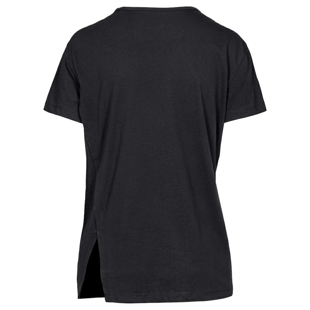 Pittsburgh Pirates Levelwear Women's Influx Cooperstown Core Logo T-Shirt Black