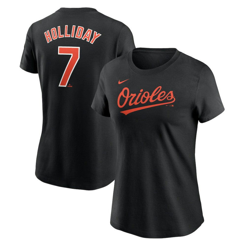 Jackson Holliday Baltimore Orioles Women's Cooperstown Collection Fuse Name & Number T-Shirt Black | Nike