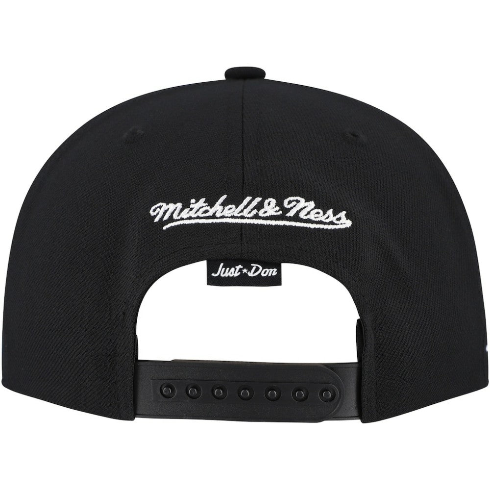 Pittsburgh Pirates Just Don x MLB Lux Script Snapback Hat Black | Mitchell & Ness