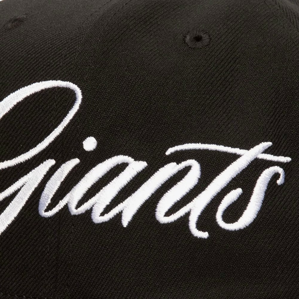San Francisco Giants Just Don x MLB Lux Script Snapback Hat Black | Mitchell & Ness