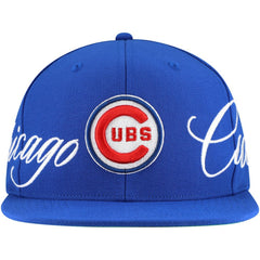 Chicago Cubs Just Don x MLB Lux Script Snapback Hat Royal | Mitchell & Ness