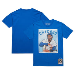 Ernie Banks Chicago Cubs Cooperstown Collection Collectors Connection T-Shirt Royal | Mitchell & Ness