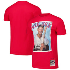 Ted Williams Boston Red Sox Cooperstown Collection Collectors Connection T-Shirt Red | Mitchell & Ness
