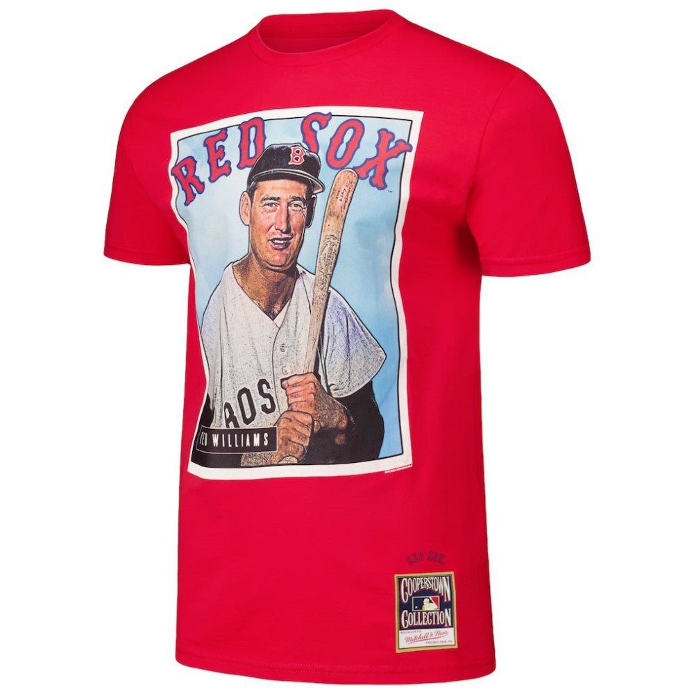 Ted Williams Boston Red Sox Cooperstown Collection Collectors Connection T-Shirt Red | Mitchell & Ness