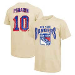 Artemi Panarin New York Rangers Majestic Threads Dynasty Name & Number Tri-Blend T-Shirt Cream