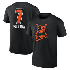 Jackson Holliday Baltimore Orioles Fastball Player Name & Number T-Shirt Black