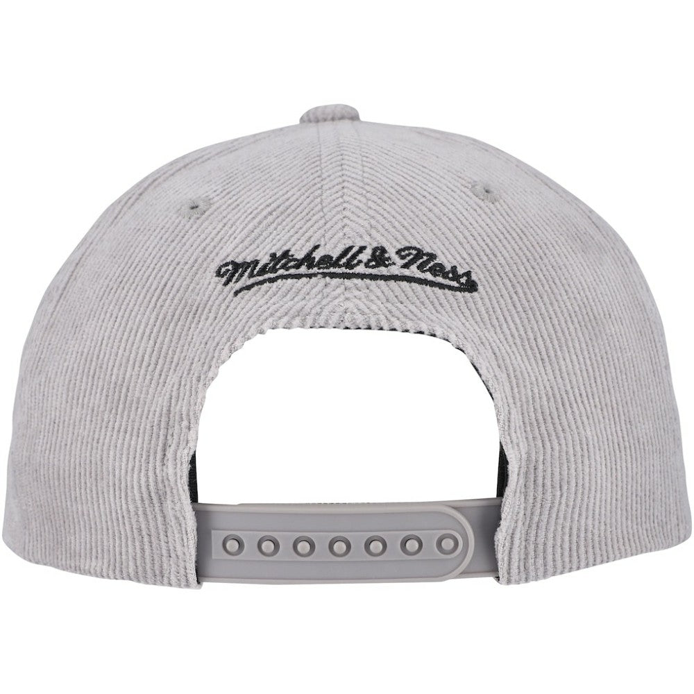 Chicago White Sox Male Adult Corduroy Snapback Hat Gray | Mitchell & Ness