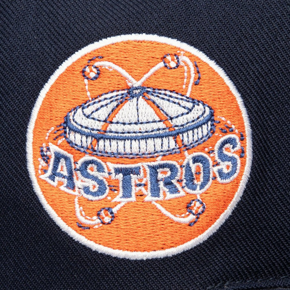 Houston Astros Double Up Snapback Hat Navy | Mitchell & Ness