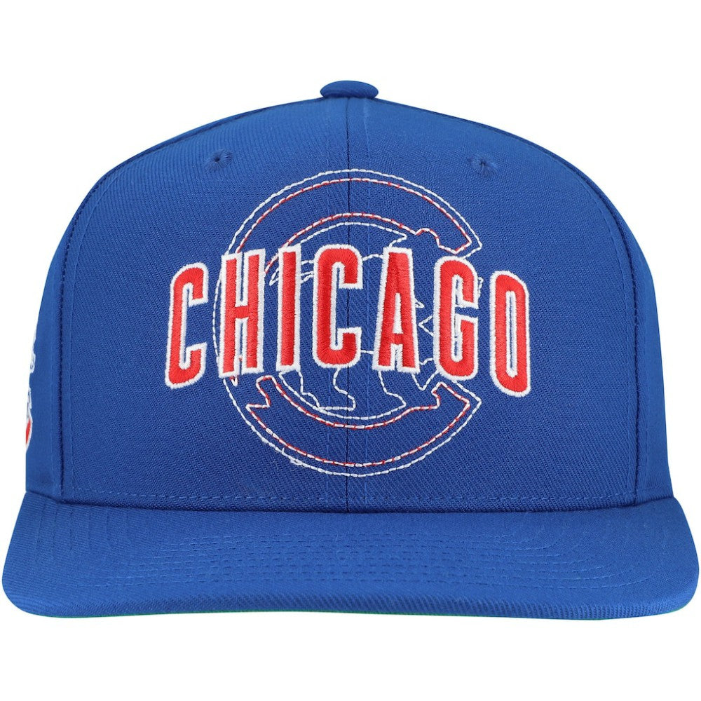 Chicago Cubs Double Up Snapback Hat Royal | Mitchell & Ness