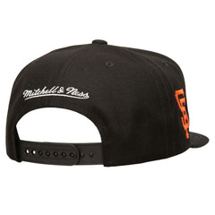 San Francisco Giants Double Up Snapback Hat Black | Mitchell & Ness