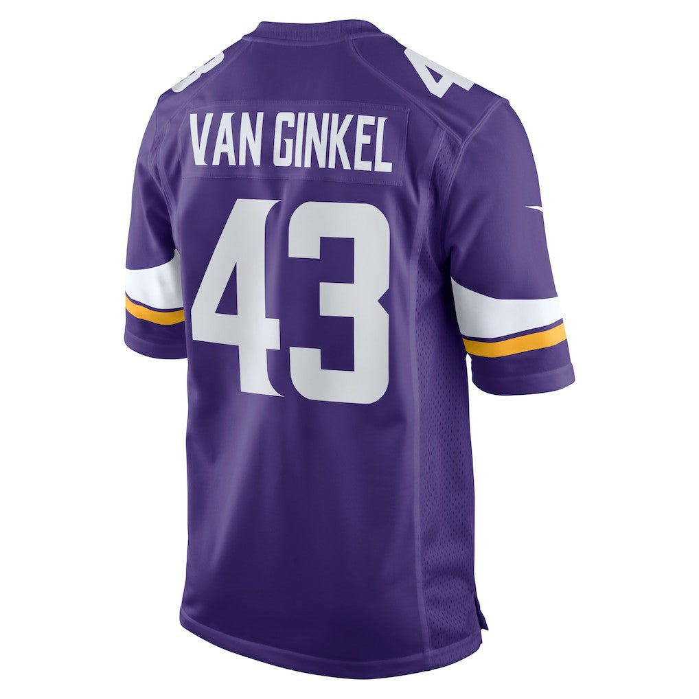 Andrew Van Ginkel Minnesota Vikings Team Game Jersey - Purple