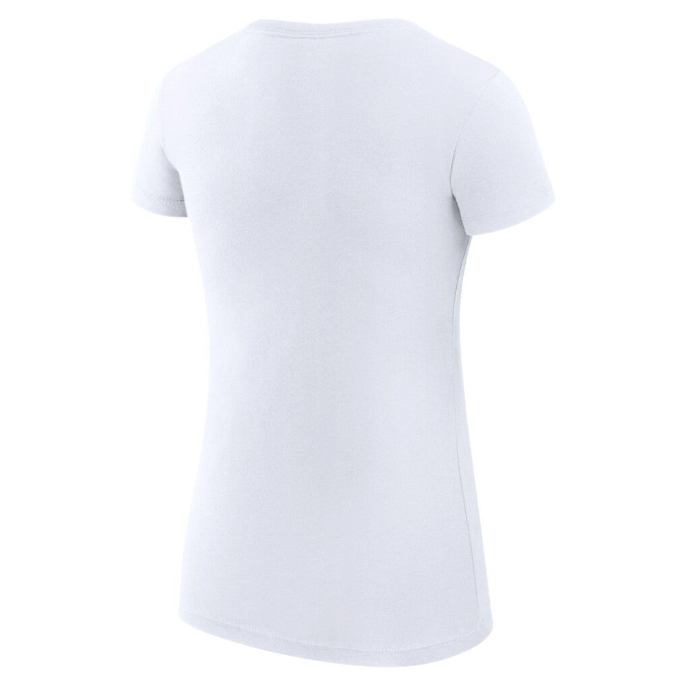 Atlanta Braves G-III 4Her by Carl Banks Women's Super-Slim Fit Lightweight Collage Team Graphic Crew Neck T-Shirt White