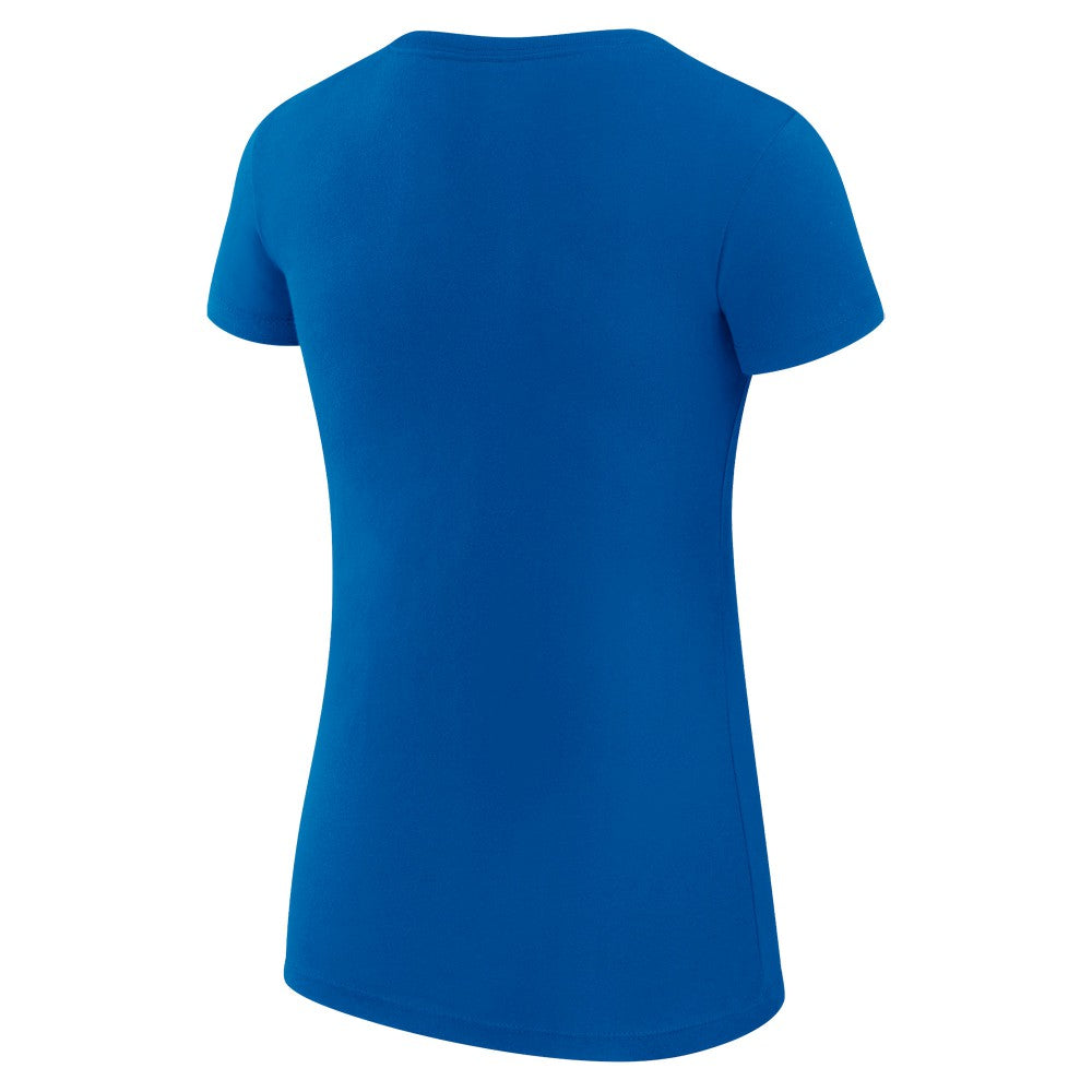 Kansas City Royals G-III 4Her by Carl Banks Women's Super-Slim Fit Lightweight Collage Team Graphic Crew Neck T-Shirt Royal