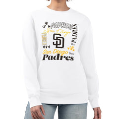 San Diego Padres G-III 4Her by Carl Banks Women's Collage Team Graphic Fleece Pullover Hoodie White