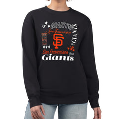 San Francisco Giants G-III 4Her by Carl Banks Women's Collage Team Graphic Fleece Pullover Hoodie Black
