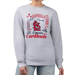 St. Louis Cardinals G-III 4Her by Carl Banks Women's Collage Team Graphic Fleece Pullover Hoodie Heather Gray