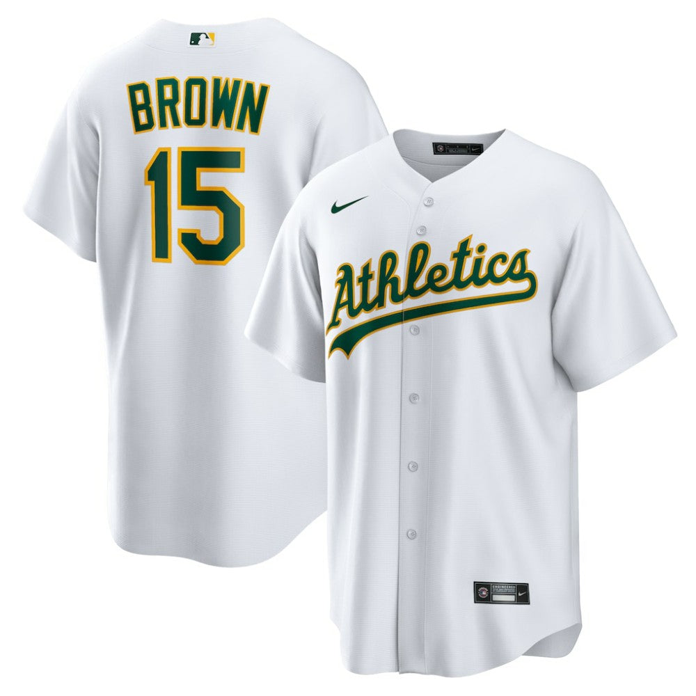 Seth Brown Athletics Home Replica Jersey - White