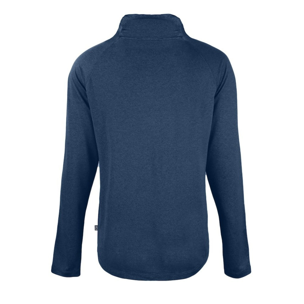 Detroit Tigers Cutter & Buck Women's Cooperstown Collection Coastline Epic Comfort Eco Recycled Funnel Neck Raglan Pullover Top Navy