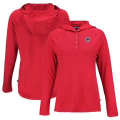 Chicago Cubs Cutter & Buck Women's Stars And Stripes Coastline Epic Comfort Eco Recycled Hoodie Raglan Long Sleeve T-Shirt Red